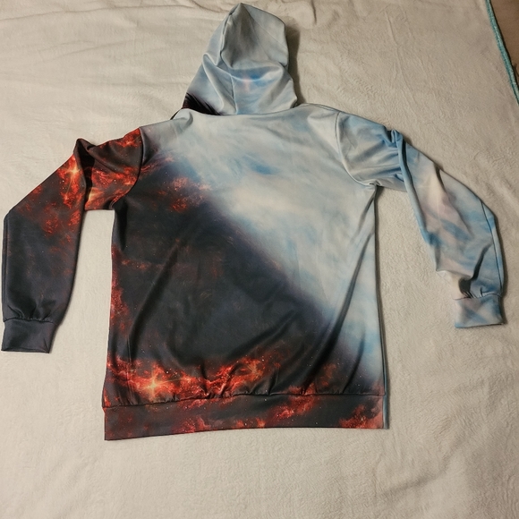 Light Blue Snow Wolf Huddie For Men - Picture 2 of 3